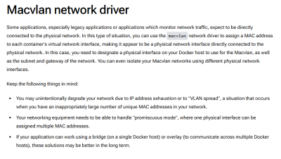 docker创建Macvlan及docker-compose中使用Macvlan